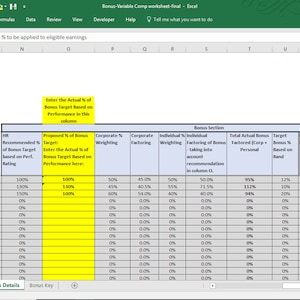 incentive employee calculation spreadsheet