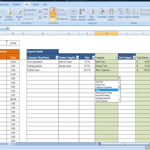 Expense Tracker, Business Expense Tracking, Overhead Expense Categories image 3
