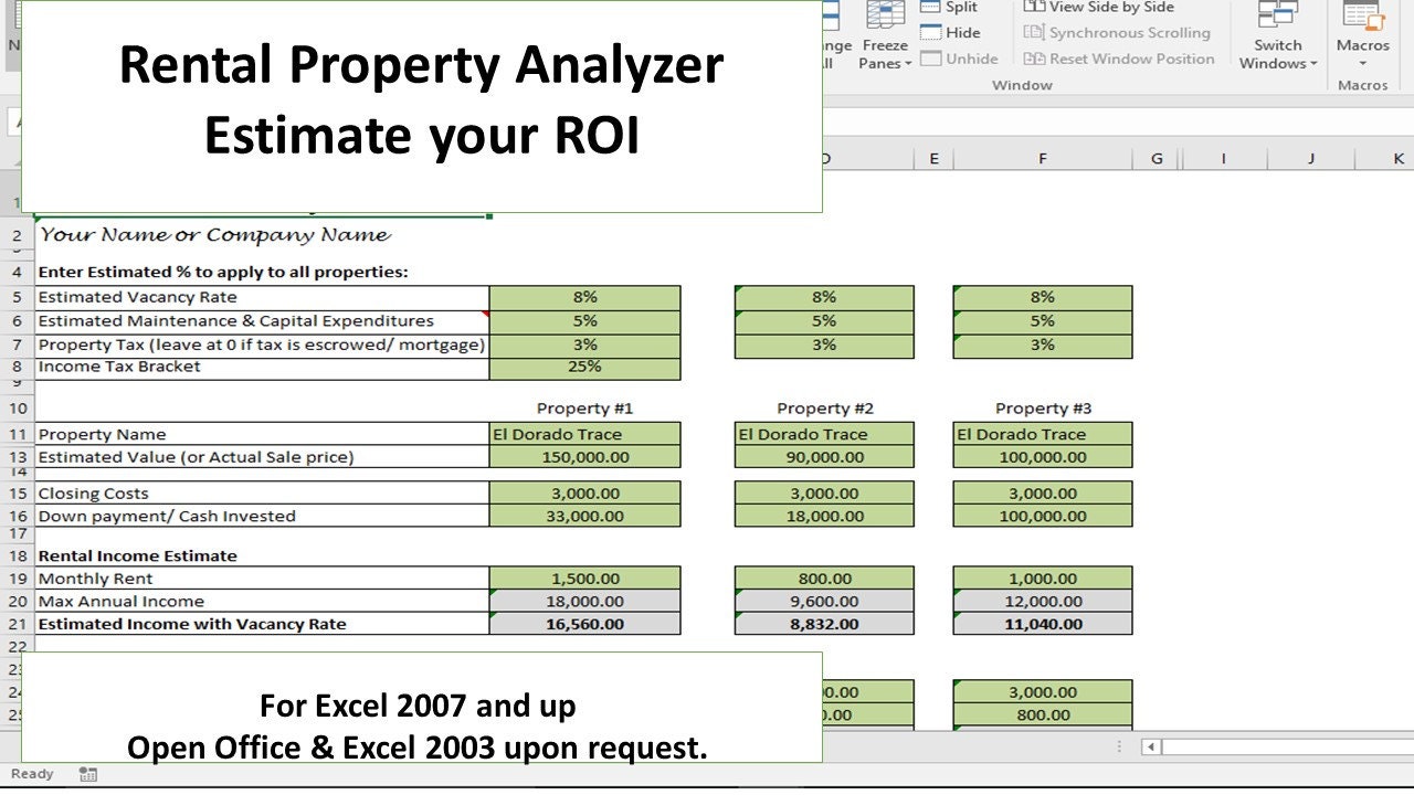 Real estate calculator investment deals