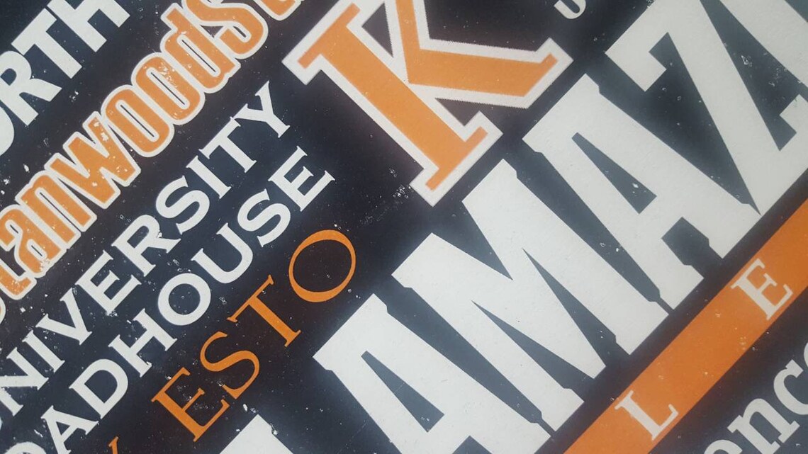 Kalamazoo College Michigan College Word Sign Kalamazoo Etsy