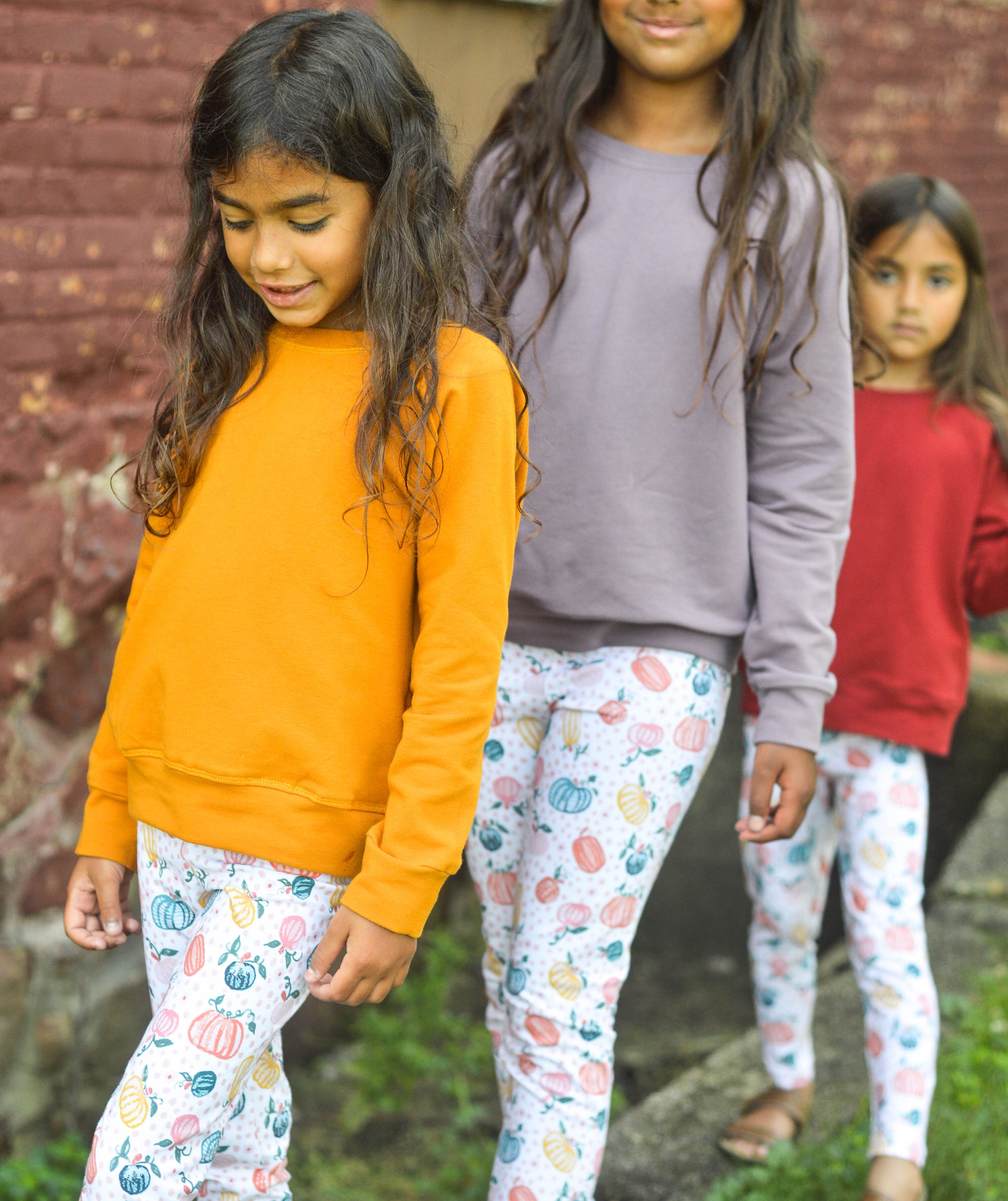 Girls Pumpkin Leggings Ecodyed Colorful Little Pumpkin Baby Etsy UK