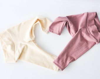 Organic Cotton Baby Leggings, Knit Waistband, Sustainable Basics