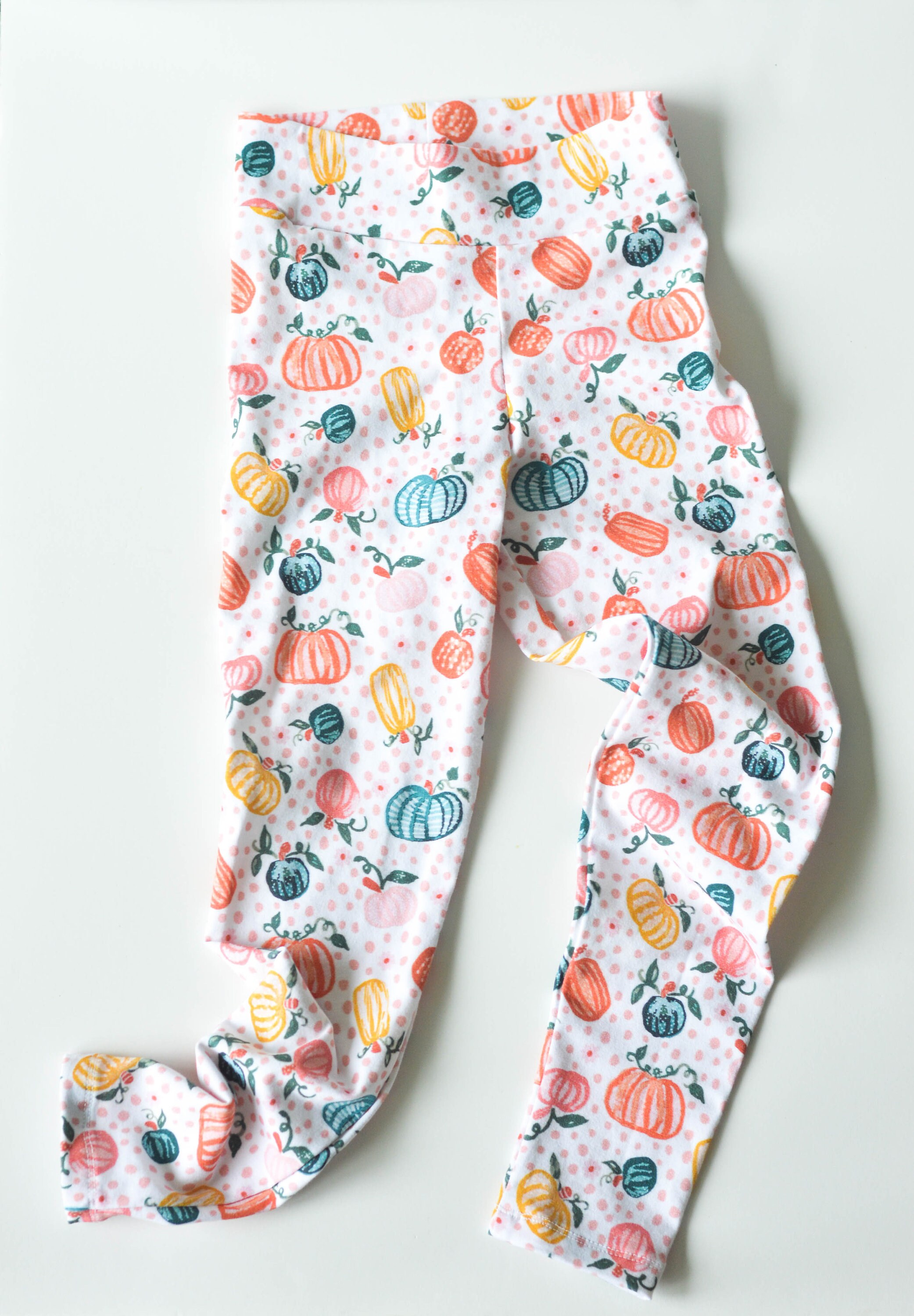 Girls Pumpkin Leggings Ecodyed Colorful Little Pumpkin Baby Etsy UK