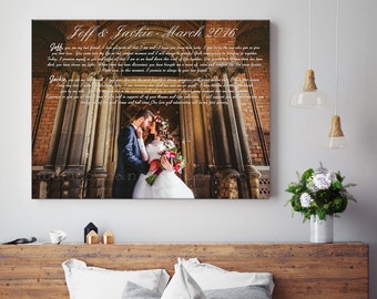 Personalized Wedding Song Lyric, Picture Framed, First Dance Picture, Gift for Bride and Groom, Custom song lyrics, Custom canvas print