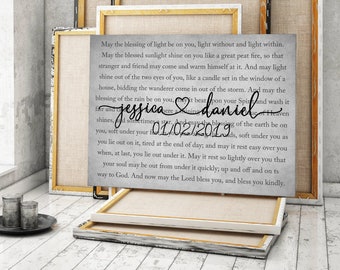 Wedding Song Lyric Art Anniversary Gift for Him Anniversary Gift for Wife Custom Song Lyrics Canvas Personalized Gifts Him Her Custom canvas