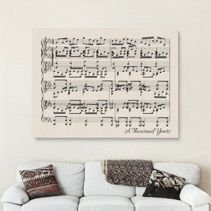 Your Wedding Song, Custom Sheet Music Wall Art, Anniversary Gift, Gift for Men, Husband Anniversary, Custom Canvas Print, Ready to Hang
