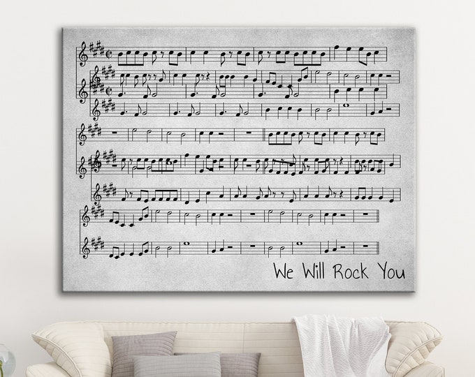 Personalized Custom Song Music Sheet Canvas Print - Unique Gift for Music Lovers