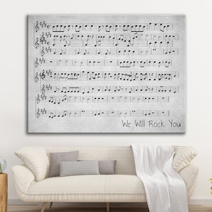 Cotton Anniversary Gift, Song Music Wall Art, Sheet Music Canvas, Wedding Anniversary Gift, Gift For Her, Gift For Him, Custom Anniversary image 2