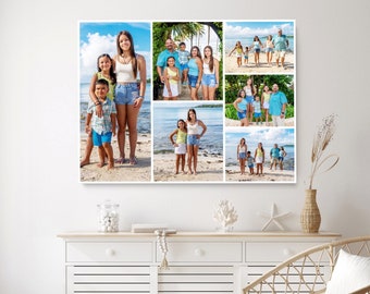 Framed Photo Collage Wall Decor |  Photo Collage Print | Custom Family Portrait | Family Photos Prints | Christmas Gift | Birthday Gift