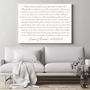 Large wall canvas, Any text canvas, Custom poem canvas, Lyrics canvas print, Personalized words canvas, Wedding song canvas, Ready to hang