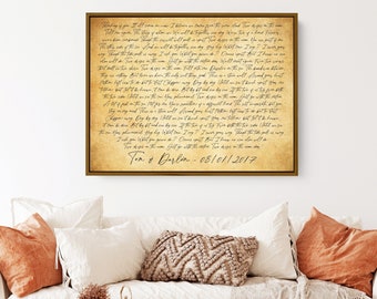 Personalized Song Lyrics on Canvas, Custom Lyrics Art, Any Lyrics on Canvas, Any Song on Canvas , Wedding Gift, Anniversary Gift, Music Art