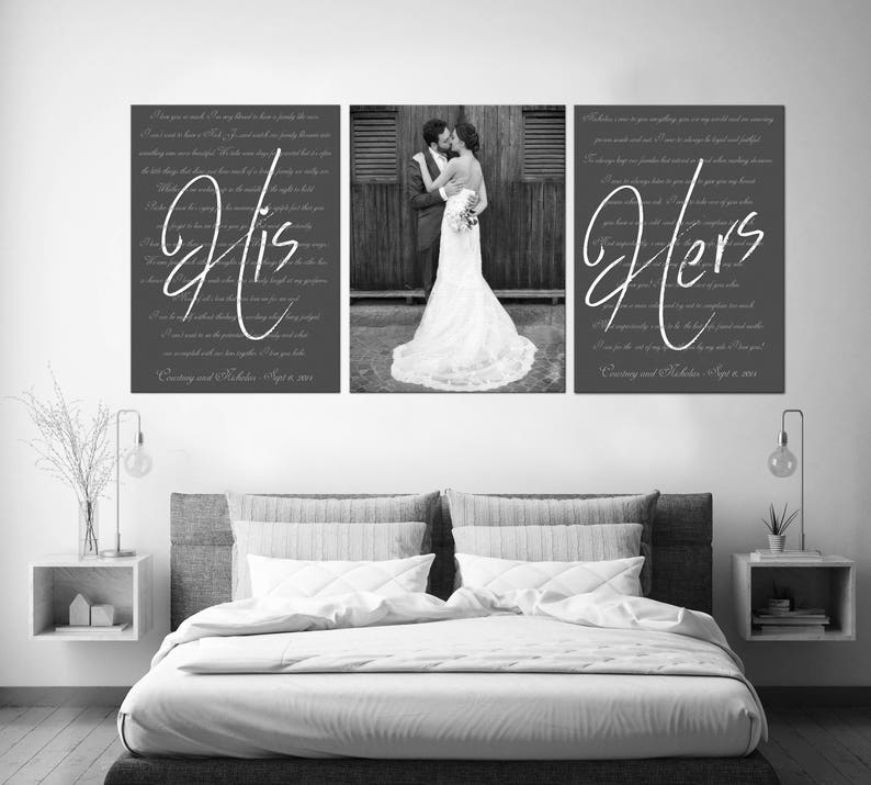 Wedding Photo And Vows Art Art Set Large Canvas Set Same Size Prints Set Of 3 Canvas Print Wedding Vow Canvas Custom Canvas Print Set Picture Frames Weddings Valresa Com