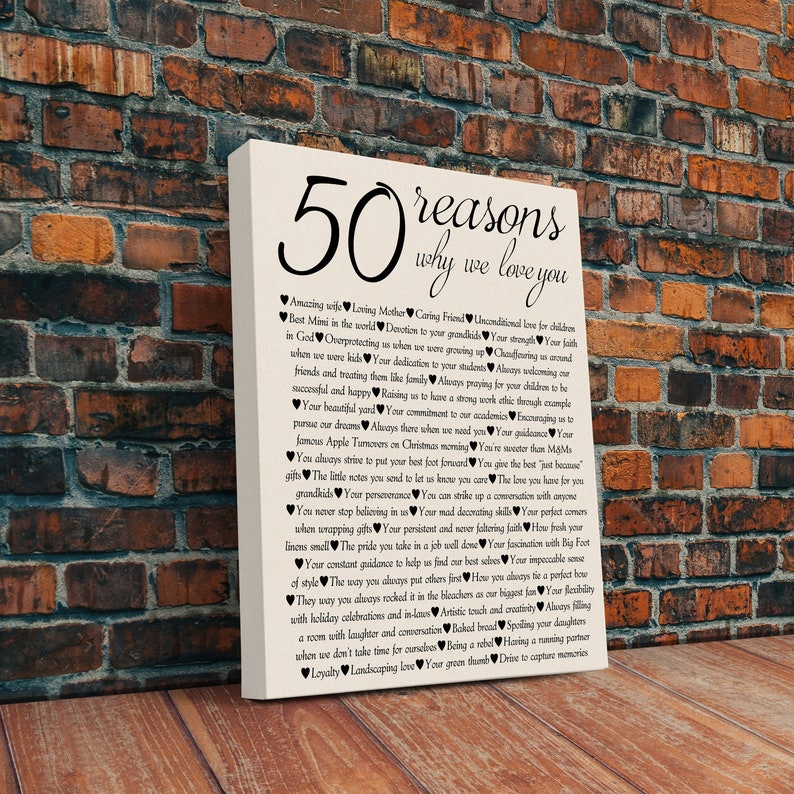 custom canvas print made from customer 50 quotes laying on the wall