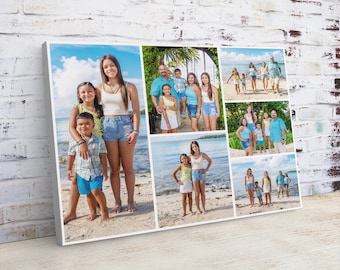 Personalized Photo Collage Canvas Print Art | Custom Wall Decor Framed Photo Collage | Best Friend Gift | Birthday Gift | Couples Gifts