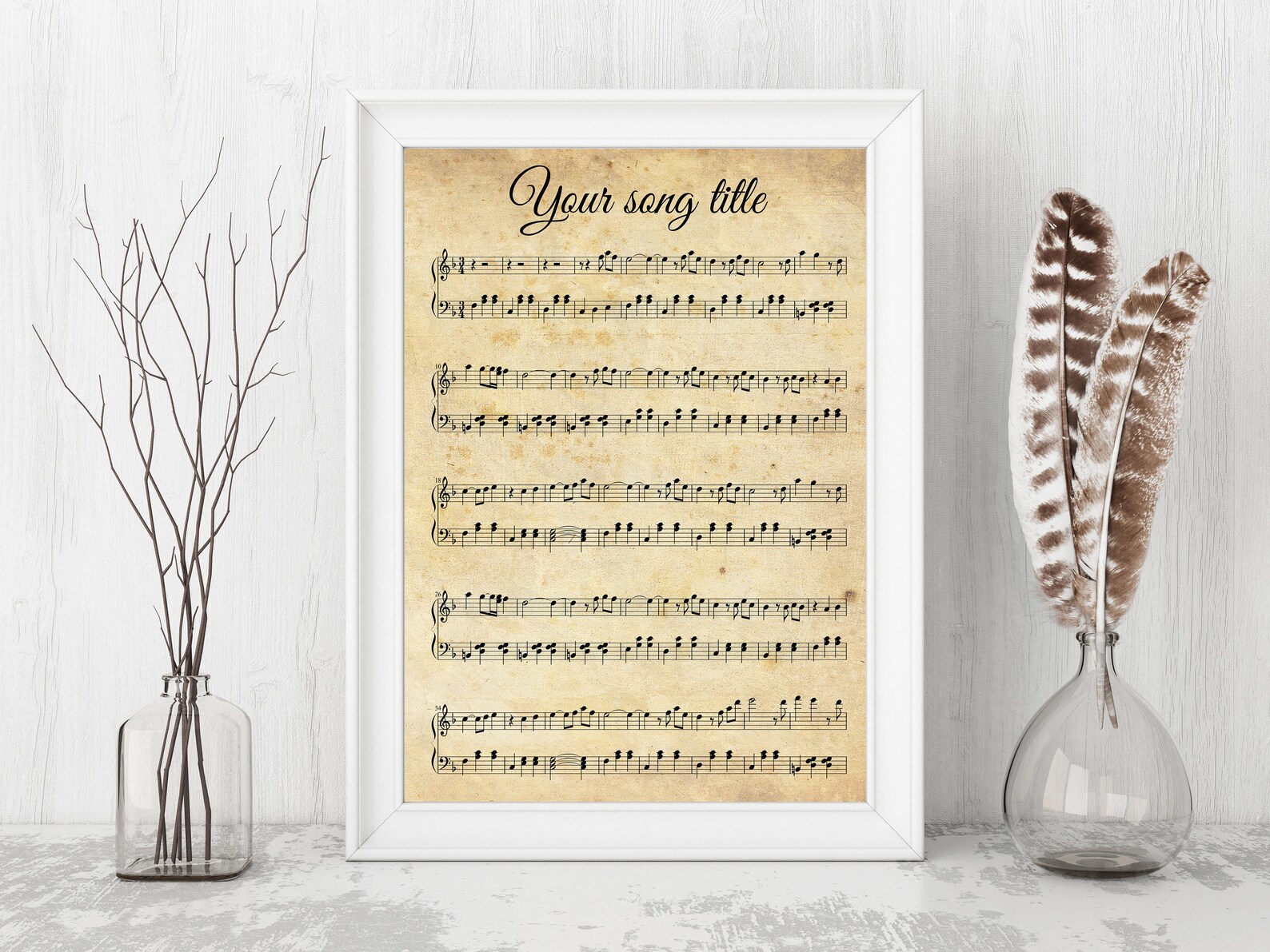 Sheet Music Art Sheet Music Canvas Print Song Lyric Print Etsy