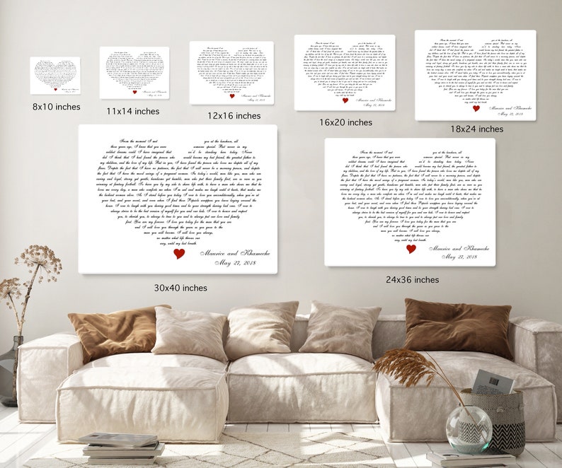 Personalized Song Lyrics Wall Hanging Song Lyrics Print on Etsy