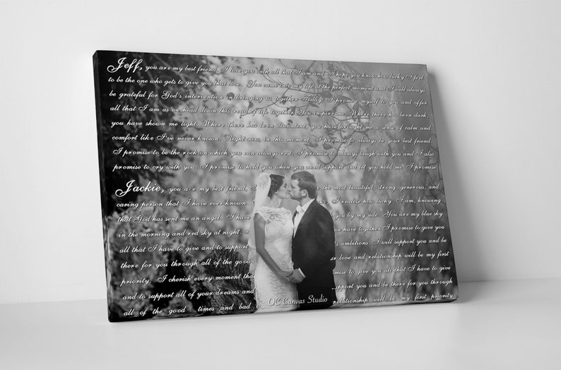 Photo with text Canvas print with text Personalized photo Etsy