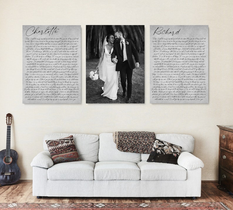 Custom Vows Canvas Prints Set of 3 Canvas Prints Etsy