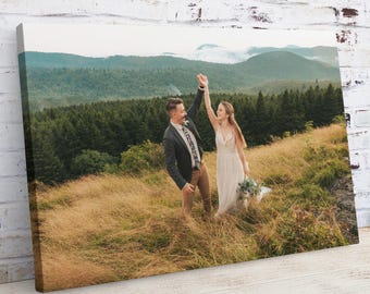Wedding Canvas Print: Custom Couples Portrait (Framed, Ready to Hang)
