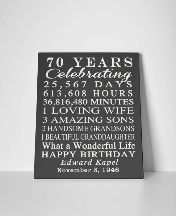  70th  Anniversary  Gift  for Parents 70th  Wedding  Anniversary  