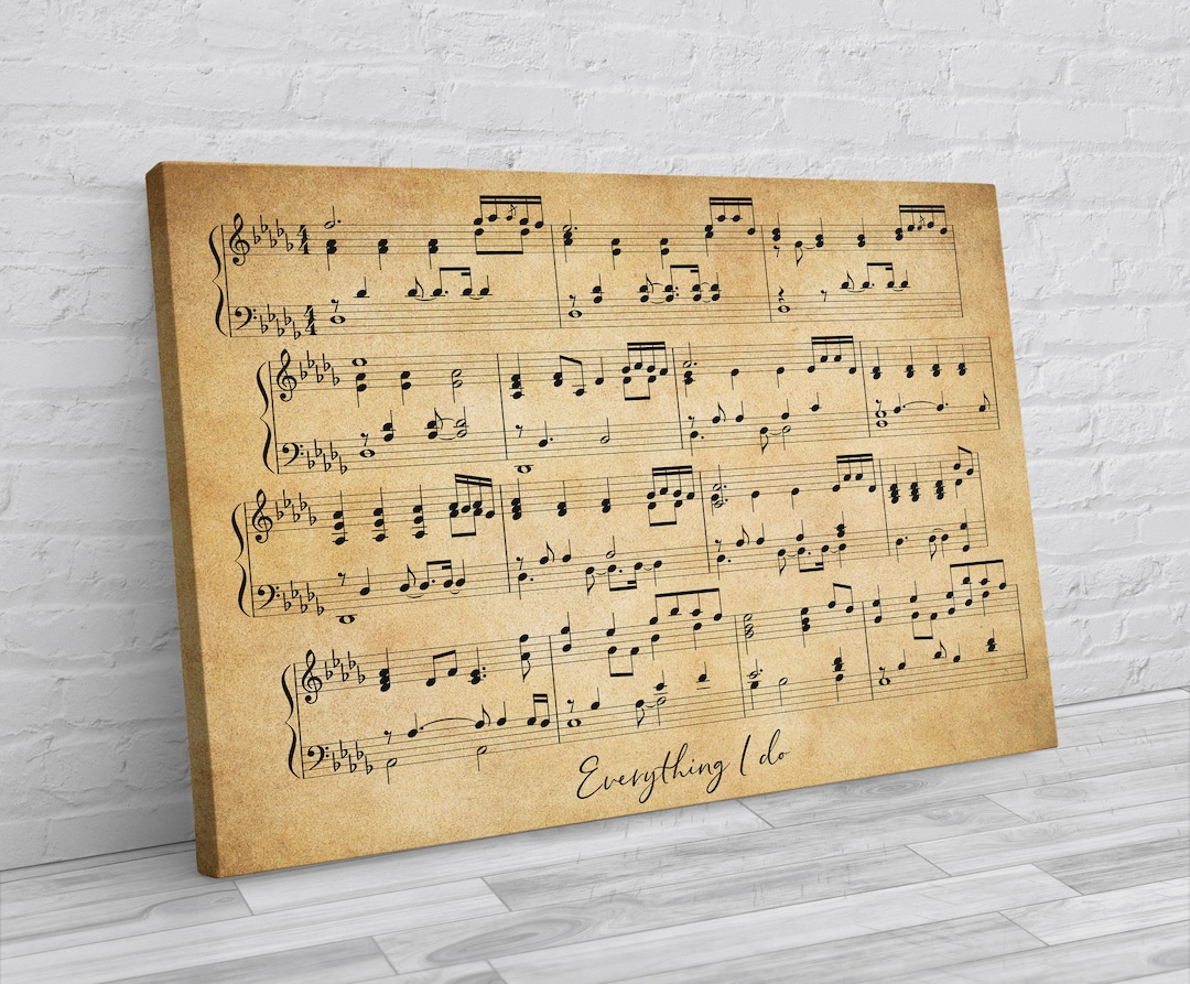 Your Song Music Sheet Canvas Print Wedding Anniversary Gift - Etsy