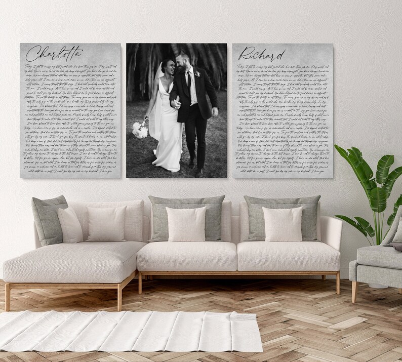 Custom Vows Canvas Prints Set of 3 Canvas Prints Etsy