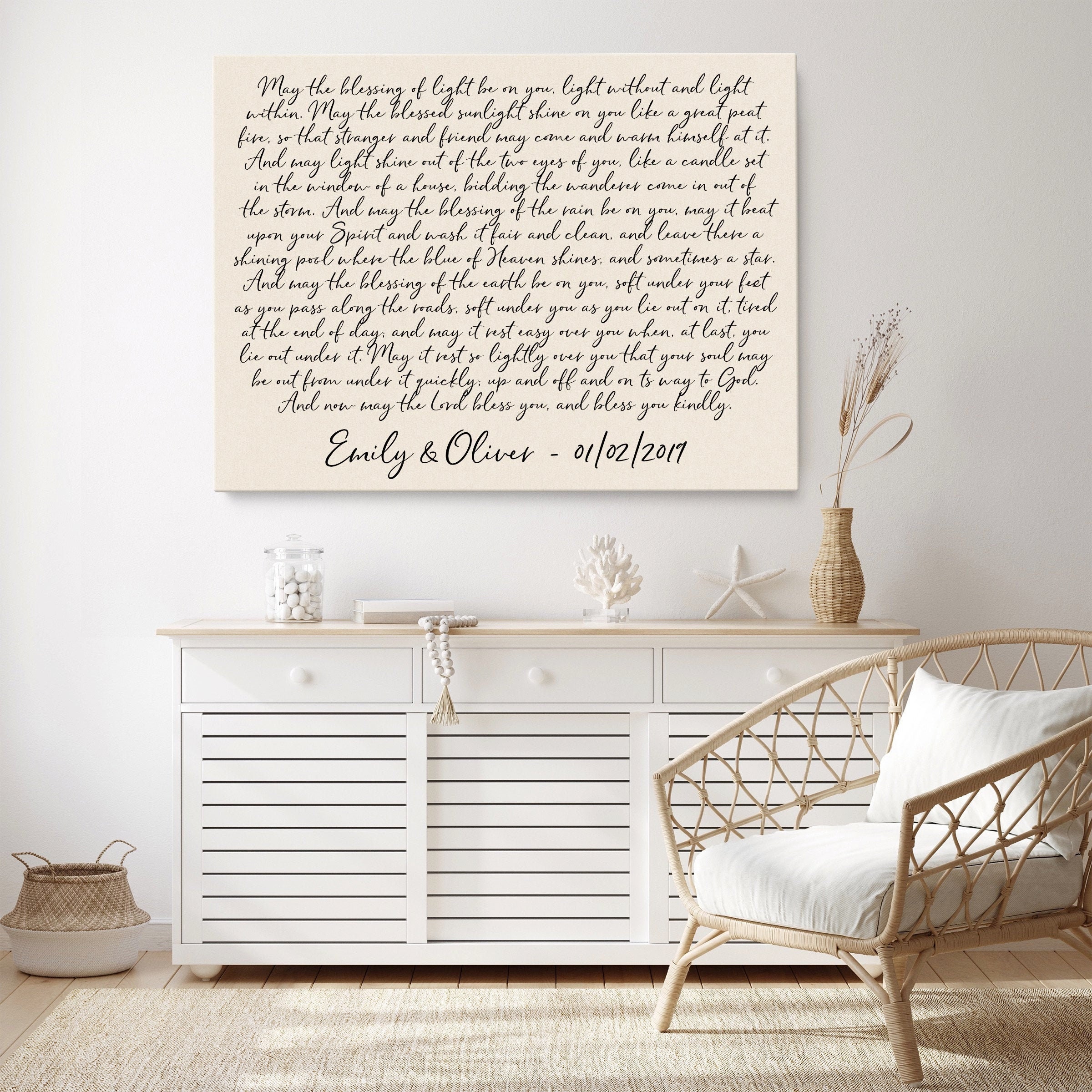 Any song lyrics wall canvas Song art print Personalized Etsy