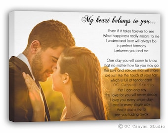 First Dance Song Lyrics, Song Lyrics, Personalized Wedding 1st Anniversary Gift, Wife and Husband One Year Anniversary, Anniversary Gift