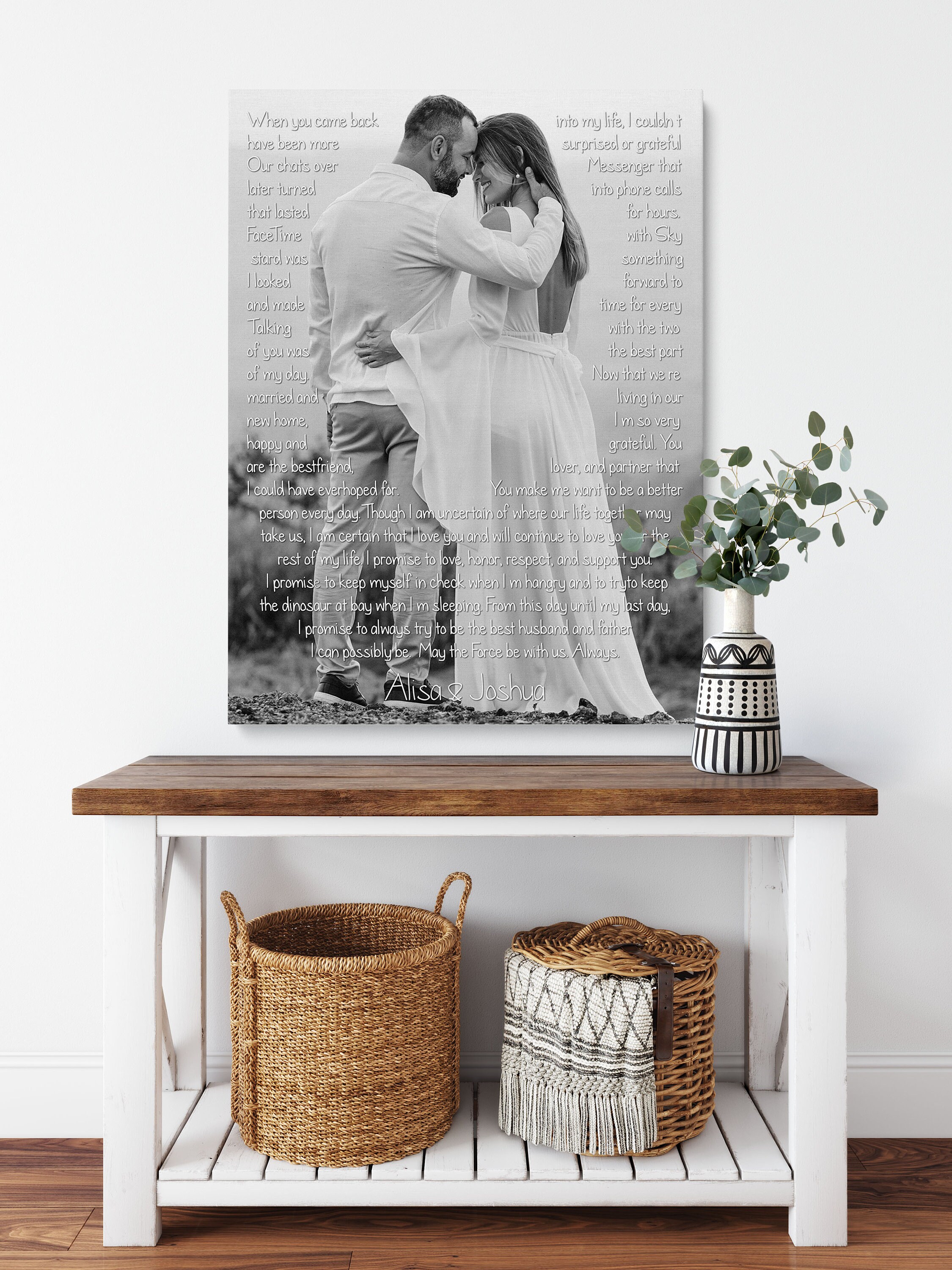 Wall canvas song lyric art wedding song photo song lyric Etsy
