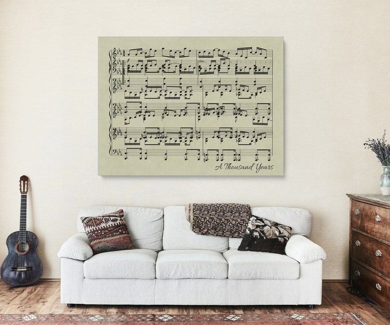 Custom Music Sheet Canvas Personalized song notes Custom Etsy