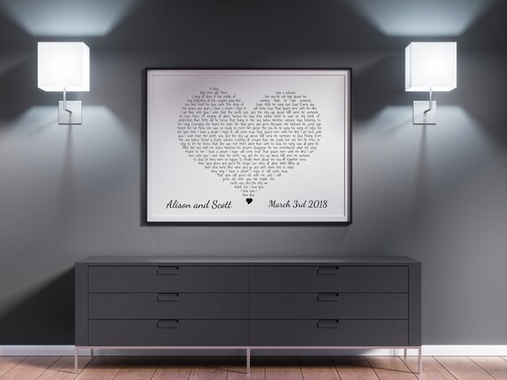 Wedding Song Lyrics Custom Song Lyrics First Dance Song Etsy