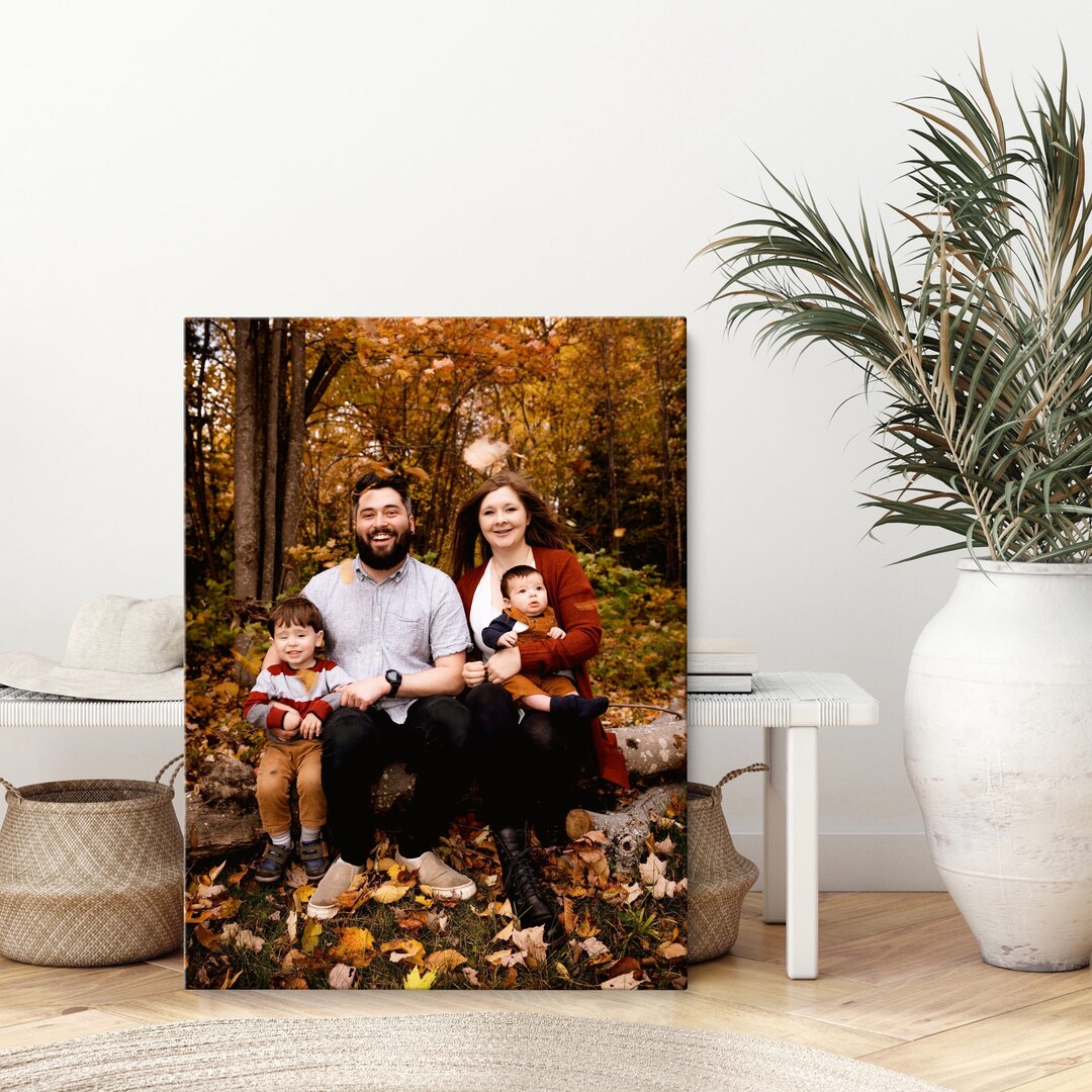 Photos on Canvas Family Photo Canvas Print Family Picture Etsy