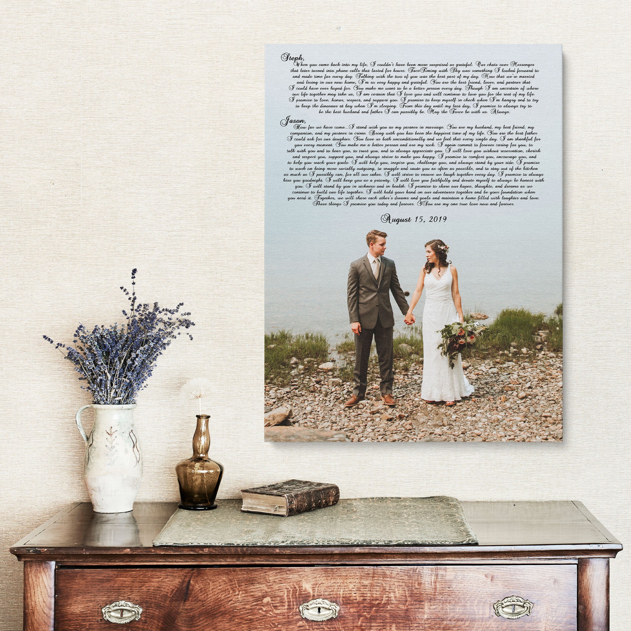 Wedding canvas gift Personalized Wedding Anniversary Gift Etsy