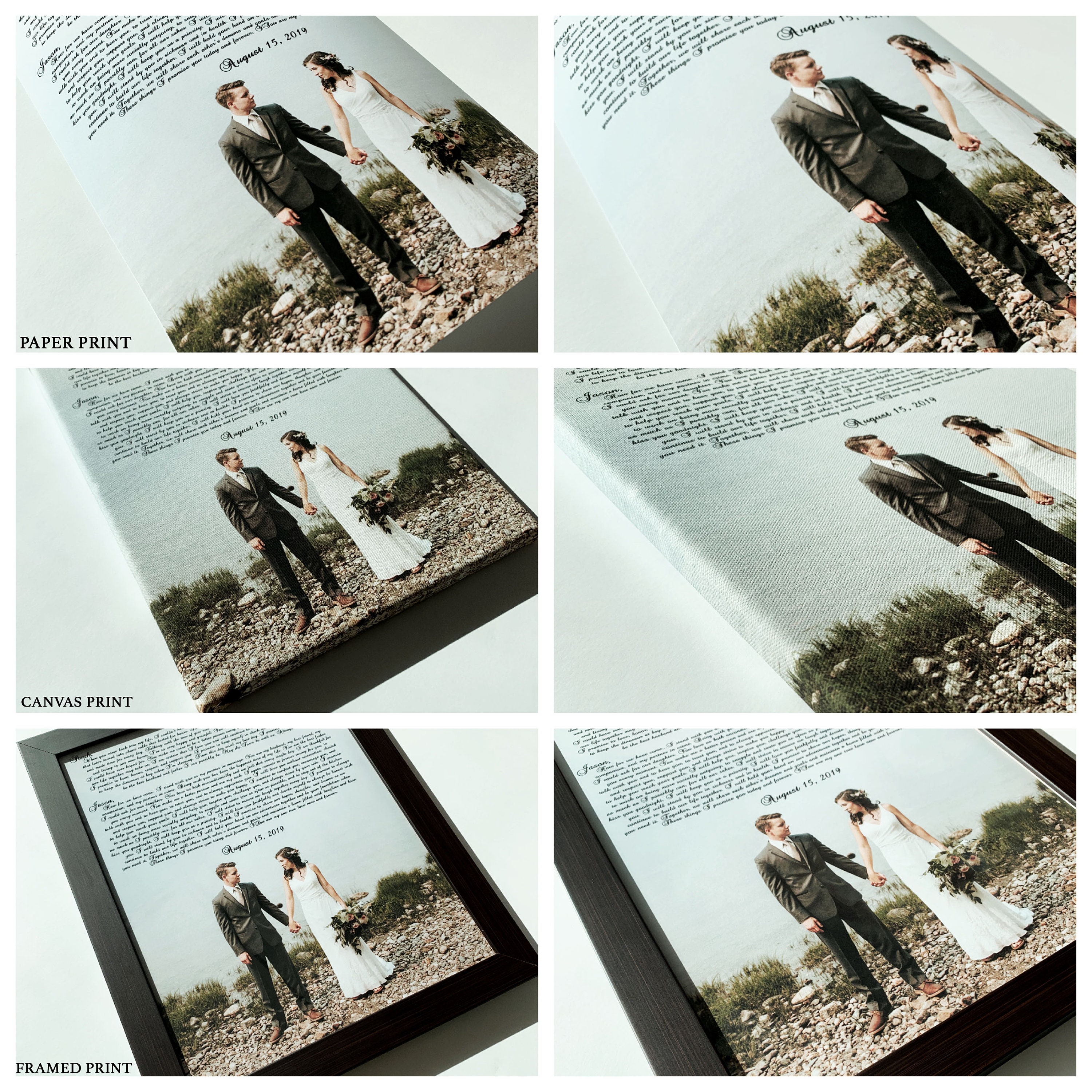 Wedding canvas gift Personalized Wedding Anniversary Gift Etsy