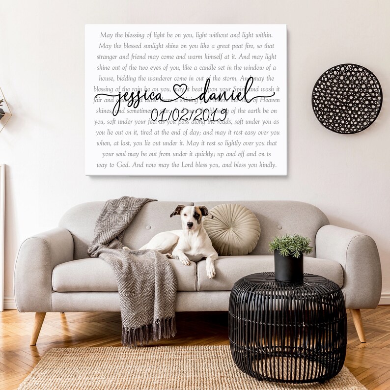 Custom Song Lyrics Wall Canvas Song Canvas Print Wedding Etsy