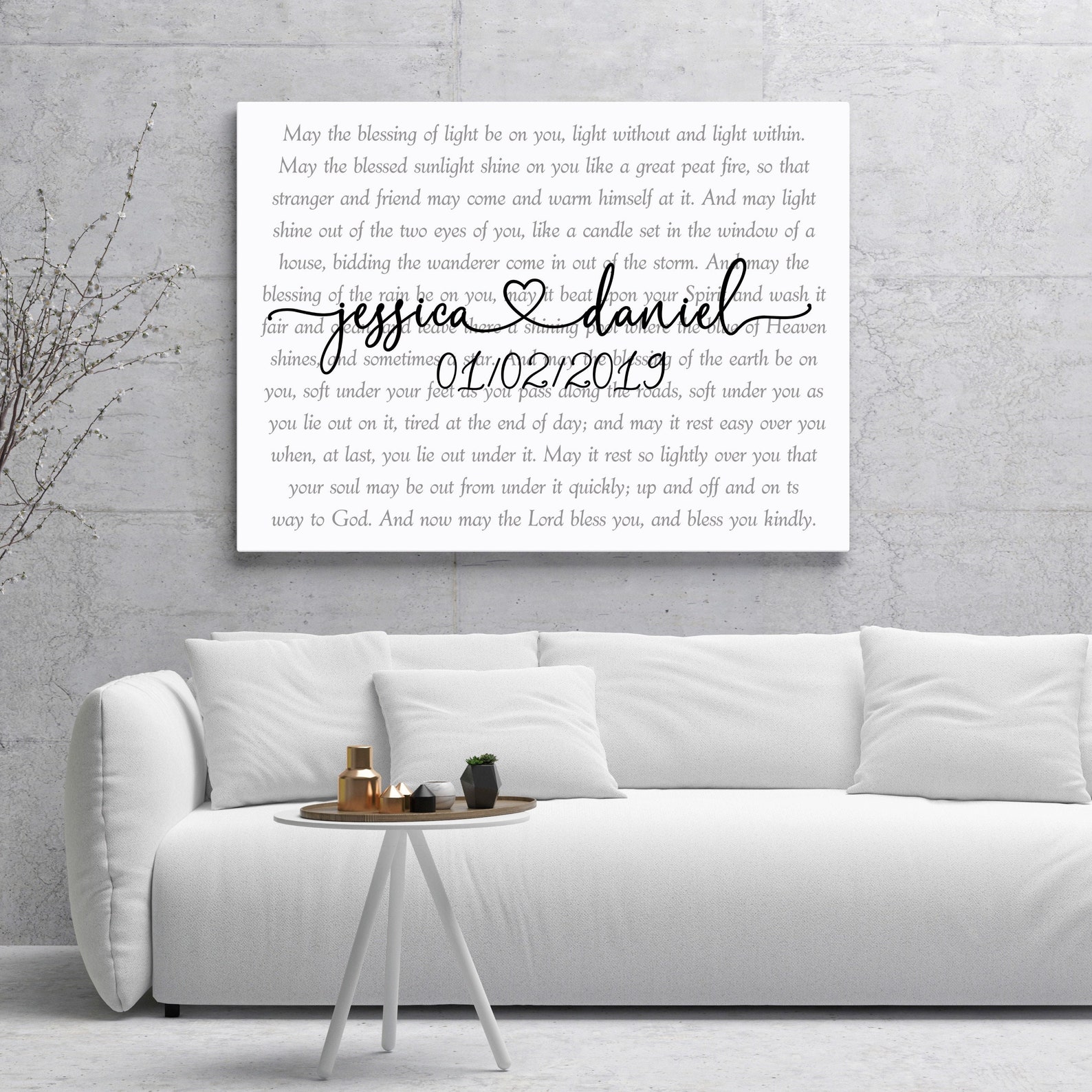 Custom Song Lyrics Wall Canvas Song Canvas Print Wedding Etsy