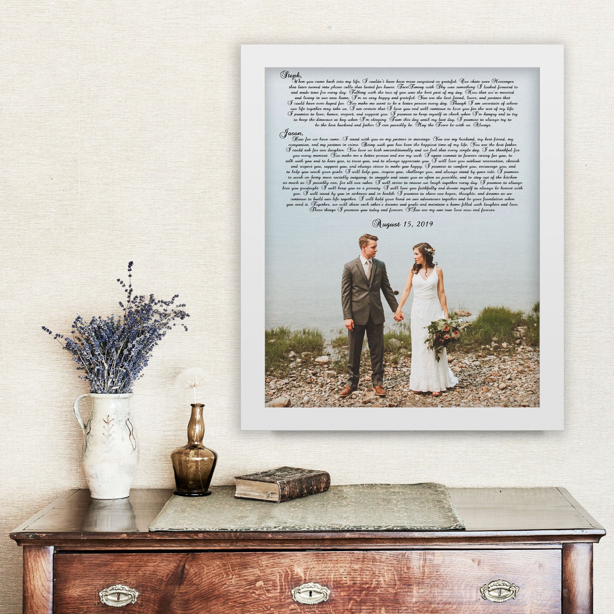 Wedding canvas gift Personalized Wedding Anniversary Gift Etsy