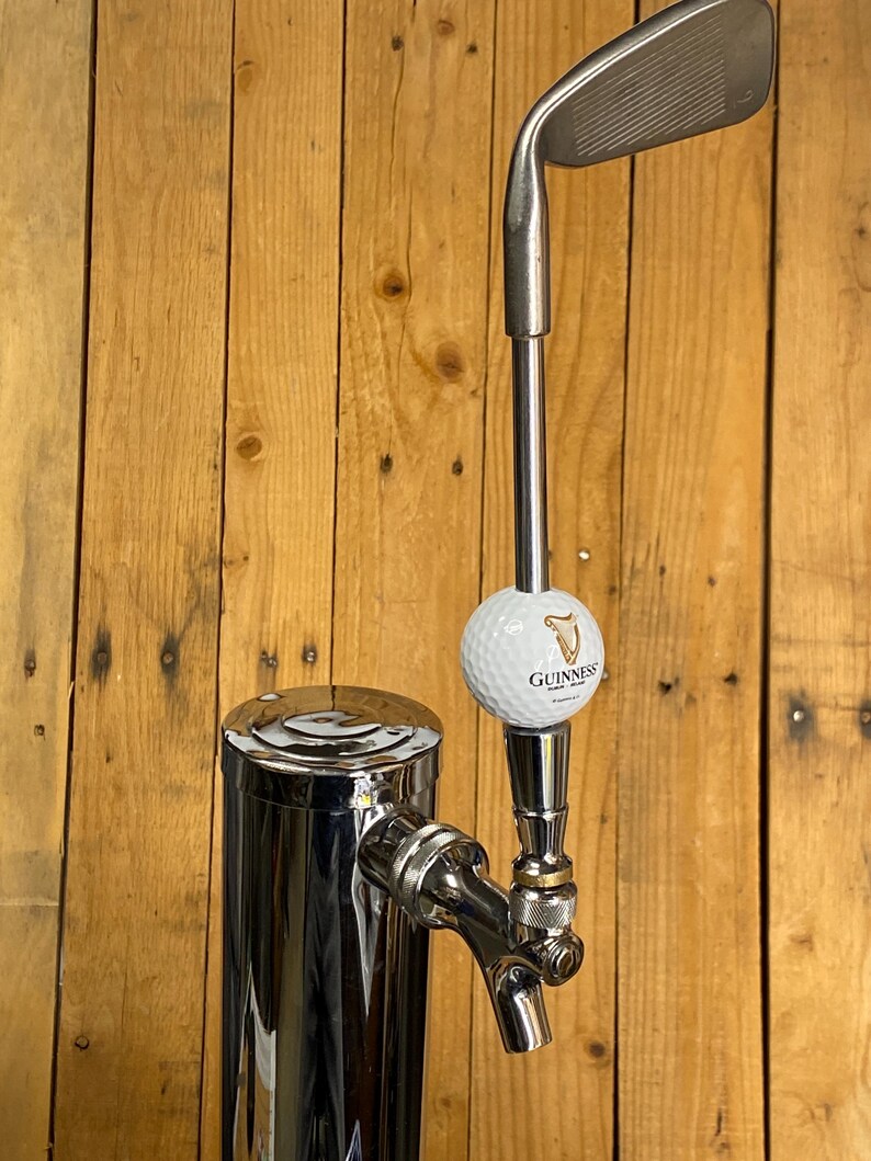 Guinness Beer Tap Handle Ping 9 Iron Golf Club and Ball 画像 2