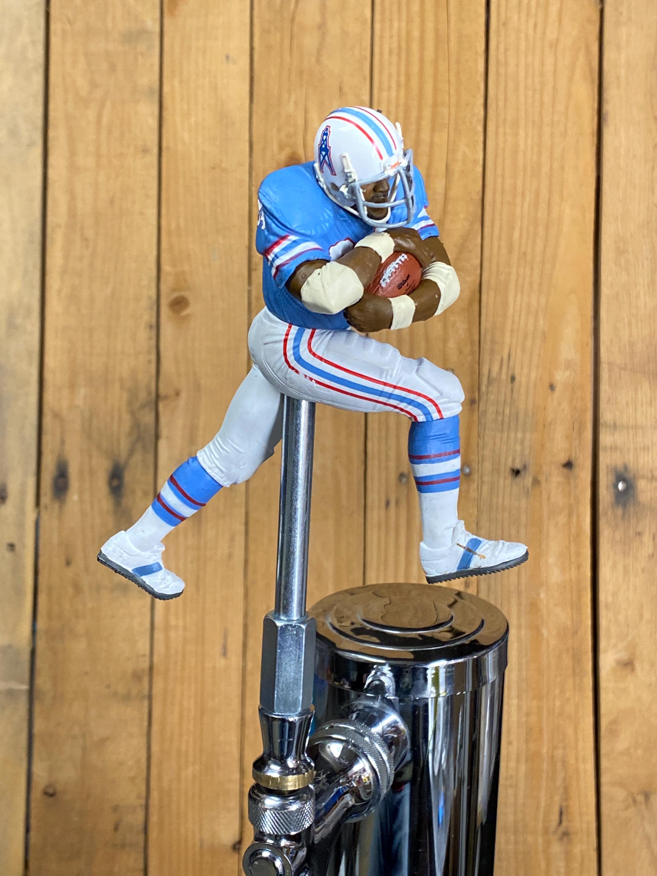 Houston Oilers Beer Tap Handle NFL Earl Campbell Retro Powder Blue