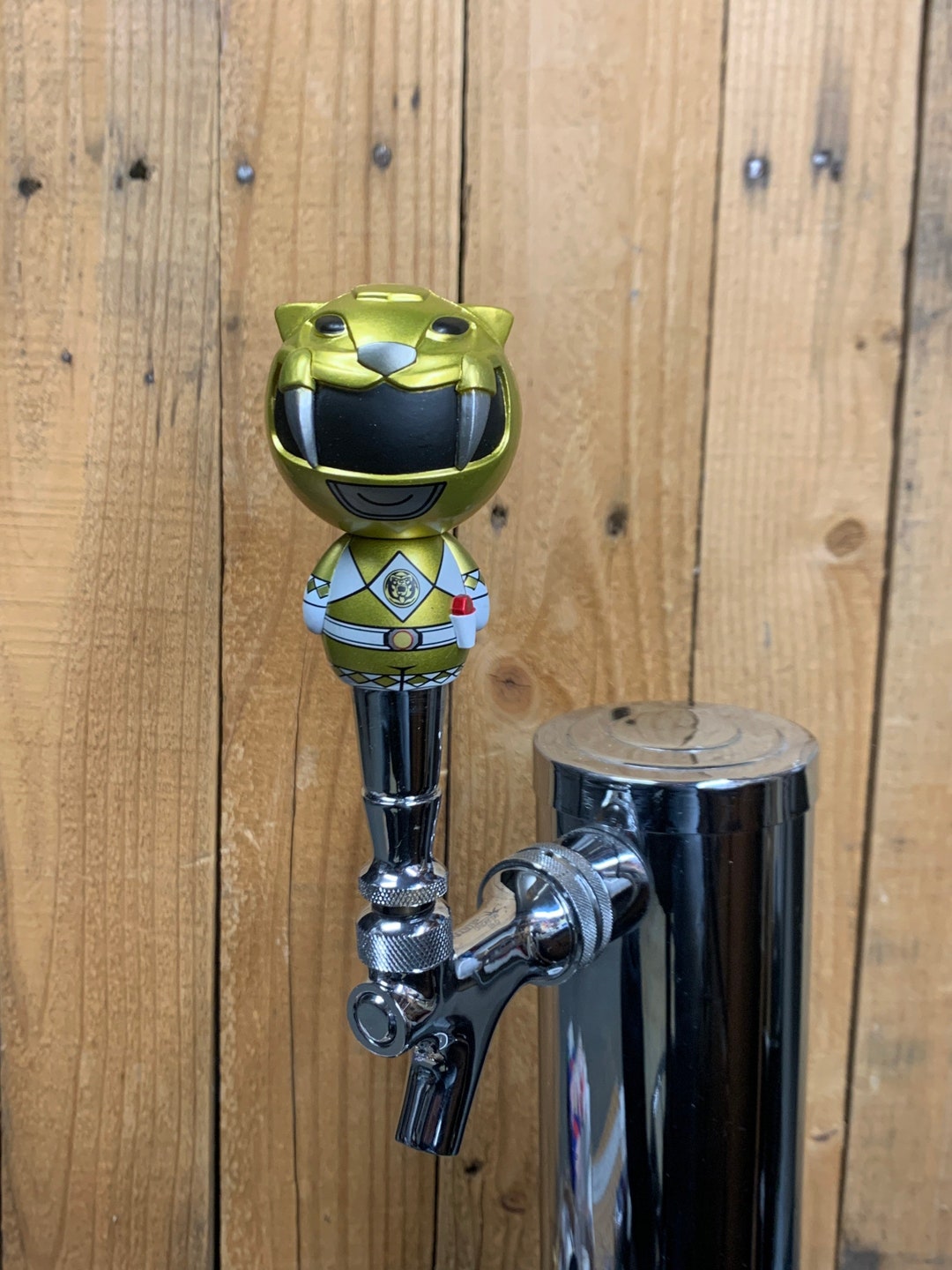 Mighty Morphin Power Rangers Beer Keg Mini Tap Handle Yellow Ranger - Etsy