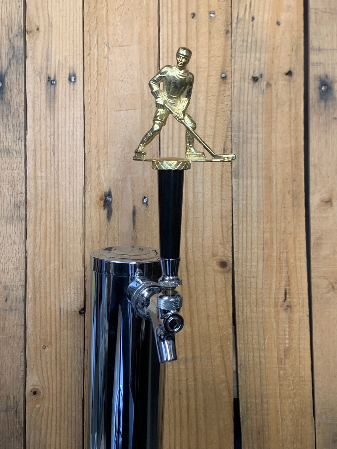 Hockey Beer Keg Tap Handle Vintage Metal Trophy Etsy