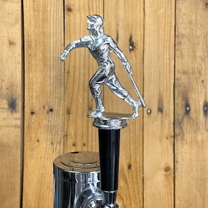 Baseball Beer Keg Tap Handle for Kegerator vintage silver metal trophy home run