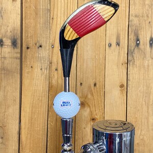 Bud Light Golf Ball Beer Tap Handle Upcycled Ping Driver Club and Ball