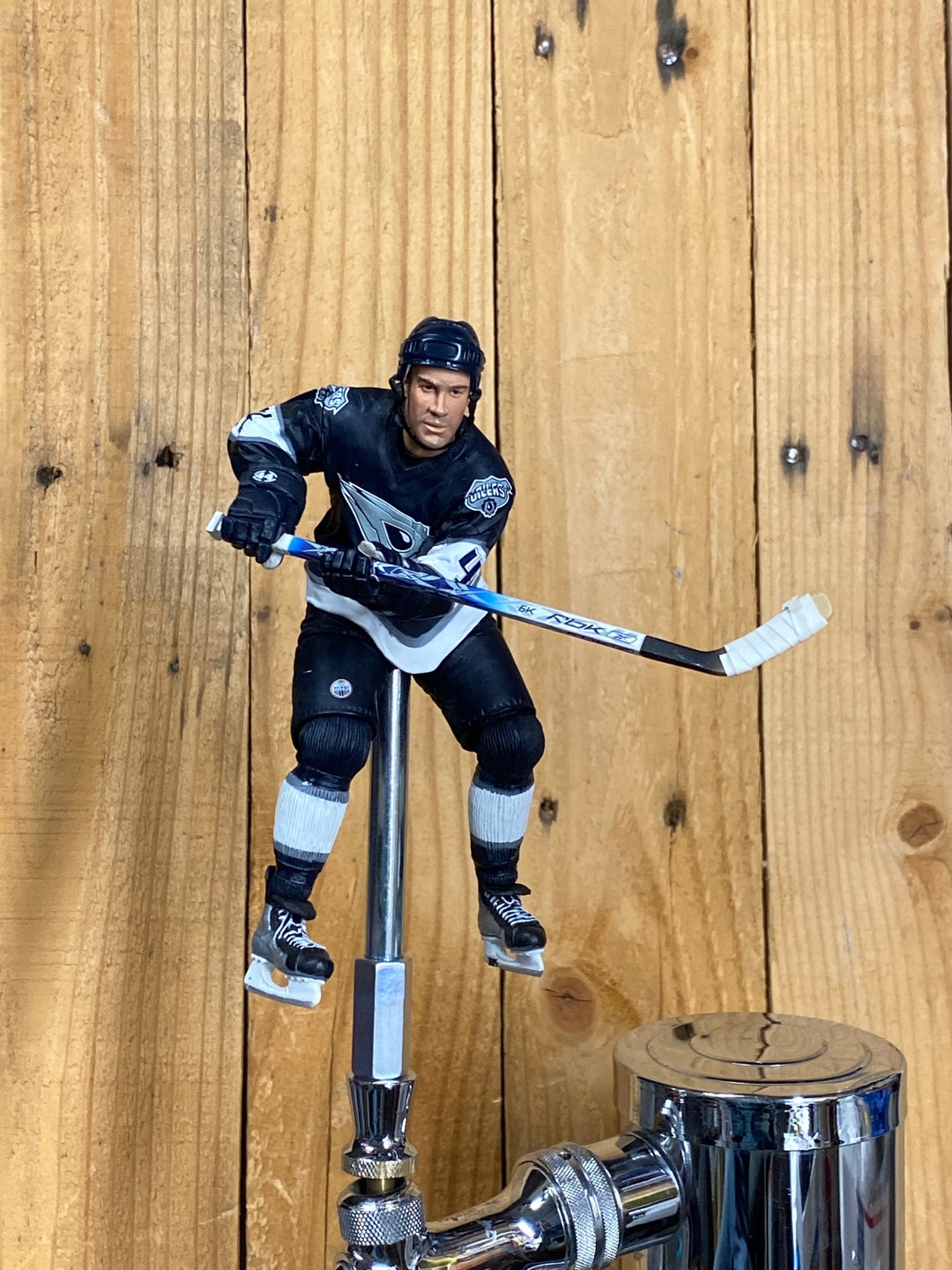 Edmonton Oilers Hockey Beer Keg Tap Handle NHL Chris Pronger Black