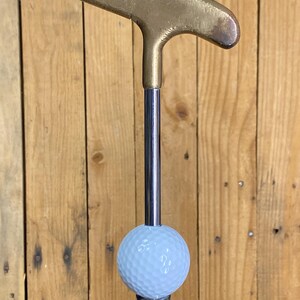 Grifo de cerveza Guinness, putter vintage, palo de golf y pelota imagen 7