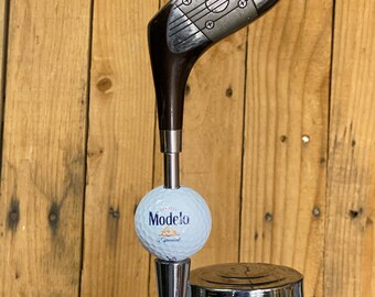 Modelo Beer Tap Handle Upcycled Driver Golf Club & Ball
