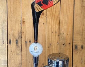 Guinness Beer Tap Handle Vtg Wood Driver Club and Ball