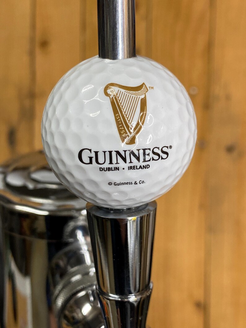 Guinness Beer Tap Handle Ping 9 Iron Golf Club and Ball 画像 4