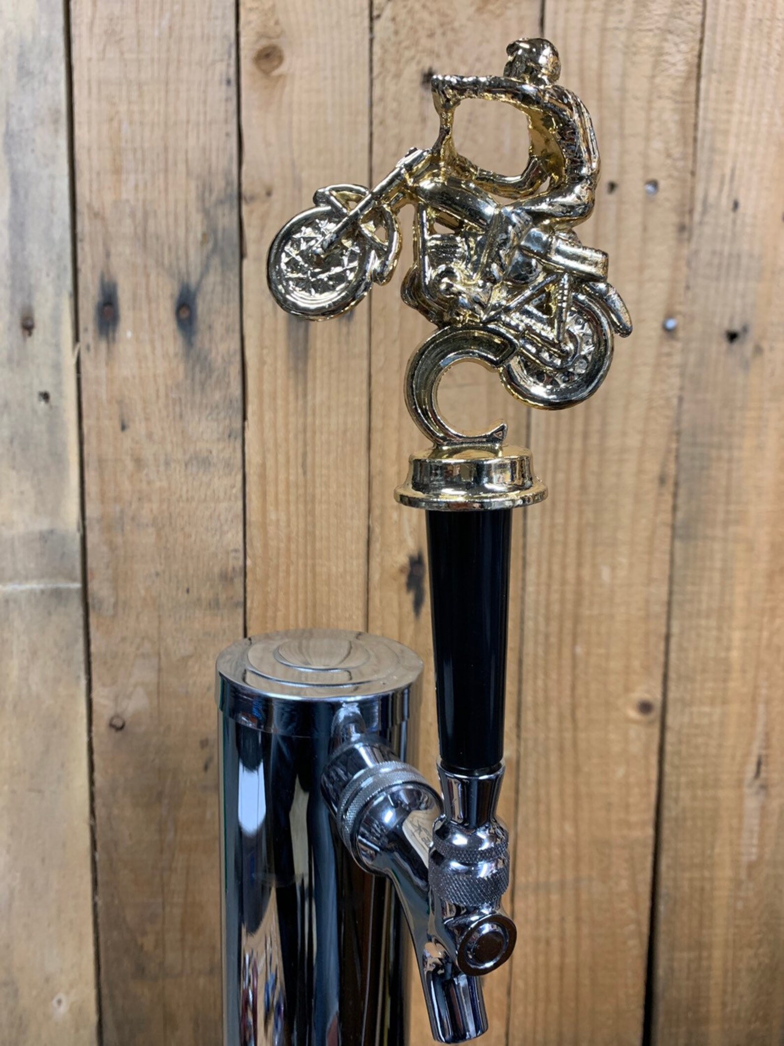 Motorcycle Trophy Tap Handle for Beer Kegerator Gold Metal Etsy
