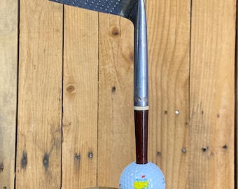 Masters Golf Club Beer Tap Handle Upcycled Antique Lefty Iron and Titleist Ball